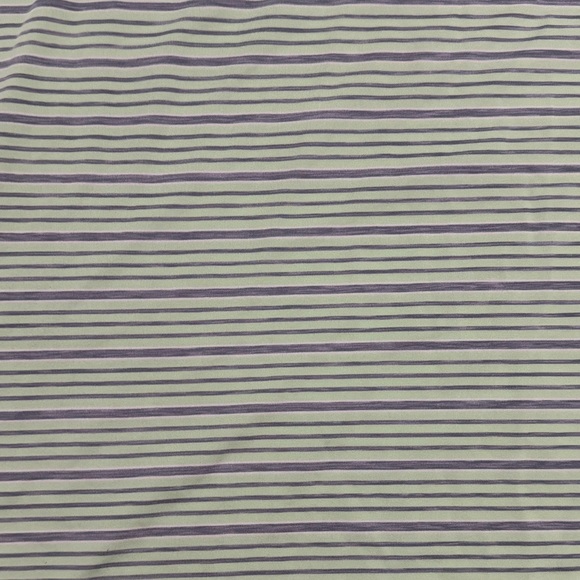 FJ Golf Polo Lisle Space Dye Stripe Honeydew Green Gray Medium Shirt - Picture 6 of 11